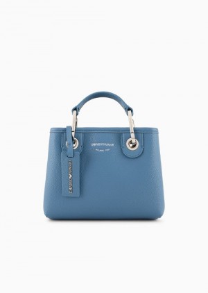 Azure Emporio Armani Deer-print Myea Mini Bag | EA-SN57285