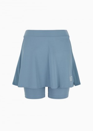 Azure Emporio Armani Short Skirts | EA7-SN59562