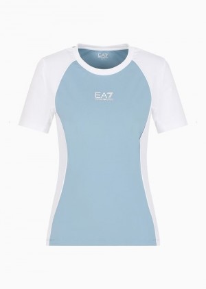 Azure Emporio Armani Slim Fit T-shirts | EA7-SN59672