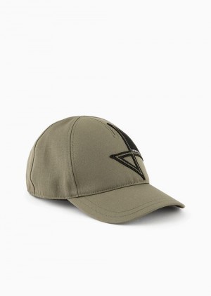 Beige Emporio Armani Baseball Cap With Sail Patch | EA-SN59203