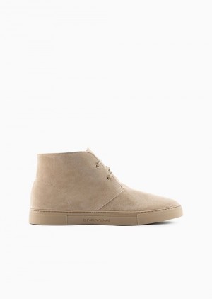 Beige Emporio Armani Suede Chukkas | EA-SN58848