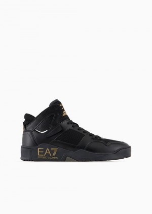 Black 1 Emporio Armani New Basket Sneakers | EA7-SN59783