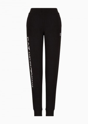 Black 3 Emporio Armani Shiny Joggers | EA7-SN59553