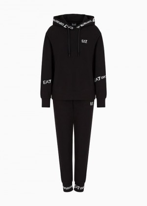 Black 8 Emporio Armani Stretch Cotton Tracksuit | EA7-SN59627