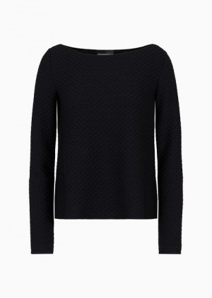 Black Emporio Armani Asv Short-sleeved Jumper | EA-SN56716