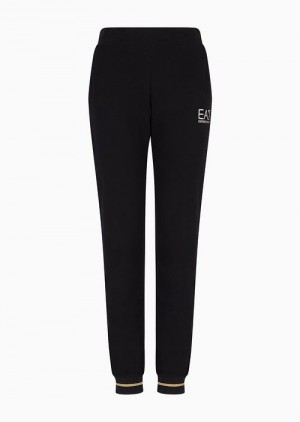 Black Emporio Armani Core Lady Joggers With Logo | EA7-SN59554