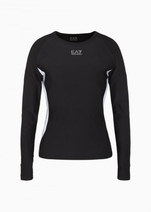 Black Emporio Armani Dynamic Athlete Jumper In Furor7 Technical Fabric | EA7-SN59646