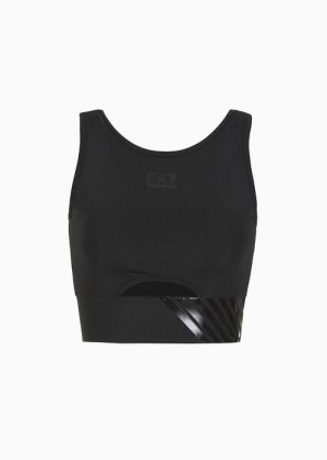 Black Emporio Armani Dynamic Athlete Top In Vigor7 Technical Fabric | EA7-SN59663