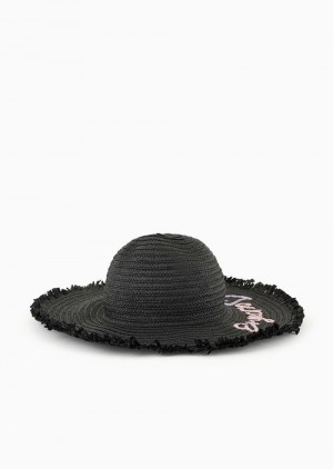 Black Emporio Armani Fedora Hats | EA-SN59167