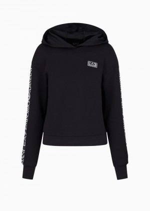 Black Emporio Armani Hoodies | EA7-SN59587