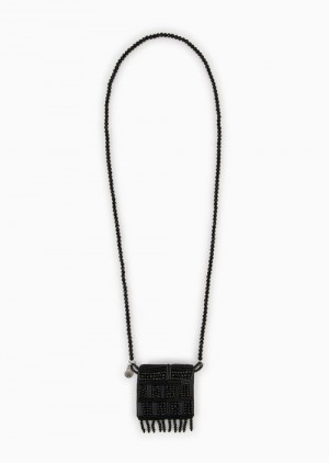 Black Emporio Armani Necklaces | EA-SN57496