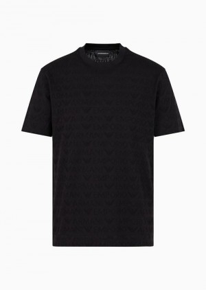 Black Emporio Armani Regular Fit T-shirts | EA-SN58759