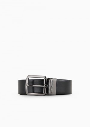 Black Emporio Armani Reversible Leather Belt | EA-SN59125