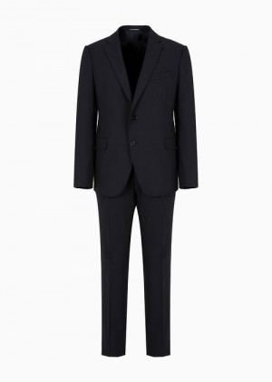 Black Emporio Armani Slim Fit Suits | EA-SN58474