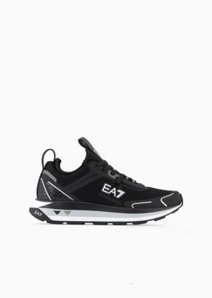 Black Emporio Armani Sneakers Black & White Altura | EA7-SN59785