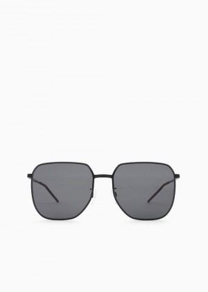 Black Emporio Armani Unisex Square Sunglasses | EA-SN59424