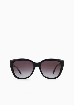 Black Emporio Armani Women’s Cat-eye Sunglasses | EA-SN57761