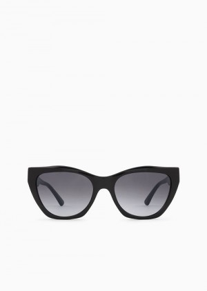 Black Emporio Armani Women’s Cat-eye Sunglasses | EA-SN57771