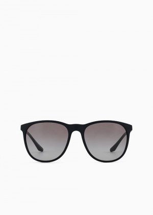 Black Emporio Armani Women’s Panto Sunglasses | EA-SN59494