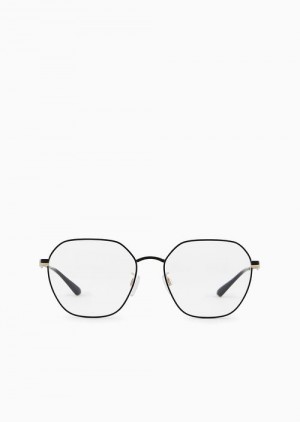 Black Emporio Armani Women’s Round Glasses | EA-SN57706