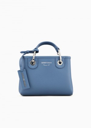 Blue Emporio Armani Deer-print Myea Mini Bag | EA-SN57284