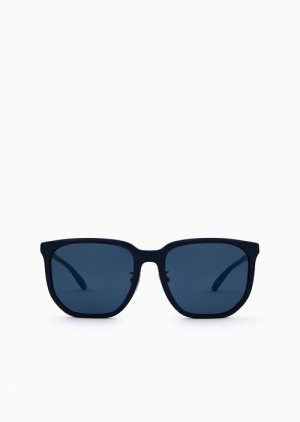 Blue Emporio Armani Men’s Square Sunglasses | EA-SN59430