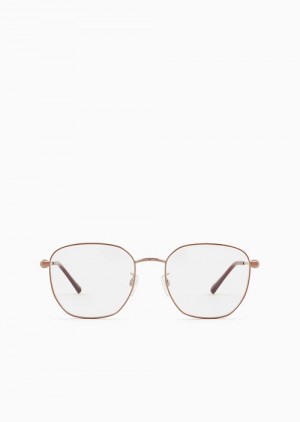 Bronze Emporio Armani Women’s Square Glasses | EA-SN57707