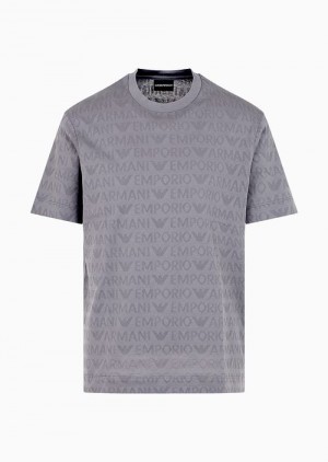 Dark Grey Emporio Armani Regular Fit T-shirts | EA-SN58719