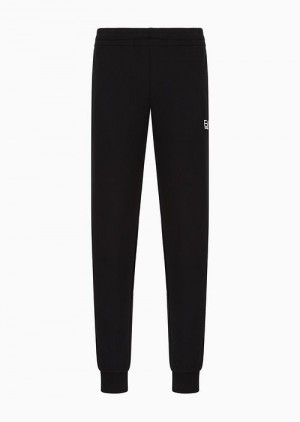 Deep Black Emporio Armani Core Identity Cotton Joggers | EA7-SN59850