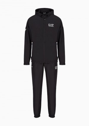 Deep Black Emporio Armani Tennis Pro Tracksuit In Ventus7 Technical Fabric | EA7-SN59901