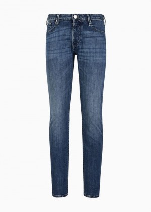 Denim Emporio Armani J06 Slim-fit, Twill-melange Jeans In 10 Oz Comfort Denim | EA-SN58013