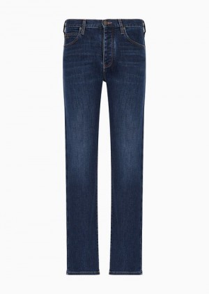 Denim Emporio Armani J21 Regular-fit Jeans In Washed 11.5 Oz Comfort Denim | EA-SN57973