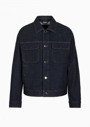 Denim Emporio Armani Rinse-washed Denim Jacket | EA-SN58236