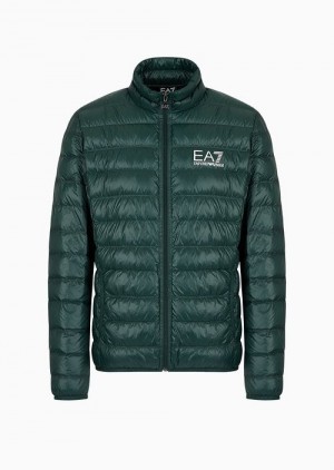 Forest Green Emporio Armani Packable Core Identity Puffer Jacket | EA7-SN59809