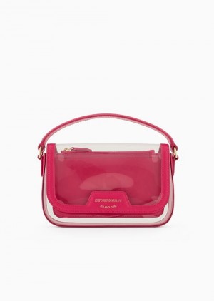 Fuchsia Emporio Armani Pvc Mini Bag With Chain Shoulder Strap | EA-SN57609