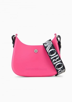 Fuchsia Emporio Armani Recycled Pvc Gummy Bag Shoulder Bag | EA-SN57265