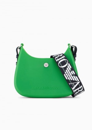 Green Emporio Armani Recycled Pvc Gummy Bag Shoulder Bag | EA-SN57261