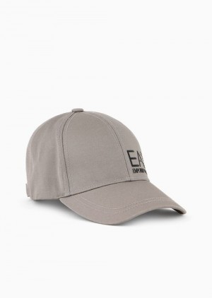 Grey Emporio Armani Cotton Baseball Cap | EA7-SN59691