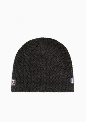 Grey Emporio Armani Fisi Collection Wool-blend Beanie | EA7-SN60019