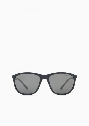 Grey Emporio Armani Men’s Pillow Glasses | EA-SN59448