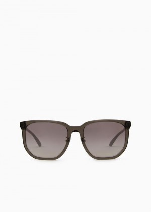 Grey Emporio Armani Men’s Square Sunglasses | EA-SN59427