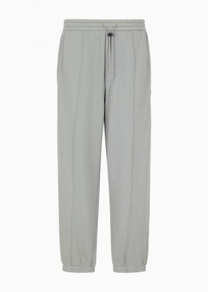 Grey Emporio Armani Soft-touch Jersey Joggers With Ribbing | EA-SN58396