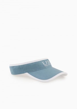 Grey Emporio Armani Tennis Pro Cotton Twill Visor | EA7-SN59736