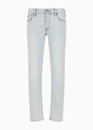 Light Blue Emporio Armani Slim Fit Jeans | EA-SN57998