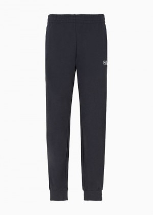 Midnight Blue Emporio Armani Core Identity Cotton Joggers | EA7-SN59848