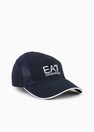 Midnight Blue Emporio Armani Tennis Pro Cotton Baseball Cap | EA7-SN59735