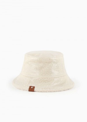 Milky White Emporio Armani Chalet Capsule Collection Pvc Cloche With Teddy Lining | EA-SN57468