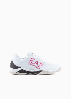 Milky White Emporio Armani Tennis Tech Clay Sneakers | EA7-SN59769