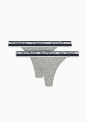 Mélange Grey Emporio Armani Thongs | EA-SN56637