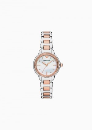 Multicolour Emporio Armani Three-hand Two-tone Stainless Steel Watch | EA-SN57691